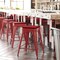 Flash Furniture 24" Red Metal Stool-Red Poly Seat CH-31320-24-RED-PL2R-GG - alternate 1